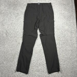 Mountain Warehouse Convertible Cargo Outdoors Hiking Utility Pants Mens Black 32